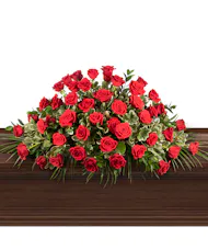 Red Rose Remembrance - Casket Spray