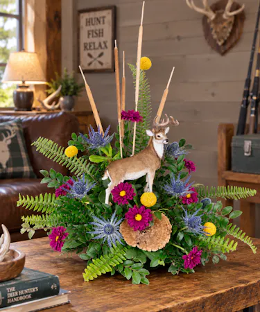 Cattails, Blue Thistle and Much More Arrangement