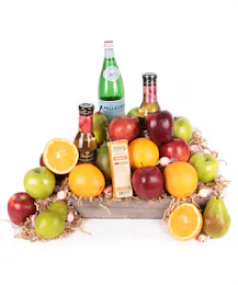 Premium Fruit, Juice and Cheese Basket