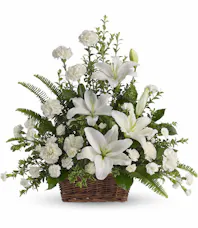 Peaceful White Lilies