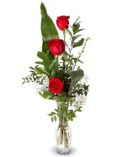 Triple Rose Budvase - Red